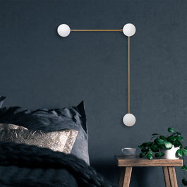 Opviq Domino - 11049 Lámpara de pared vintage cobre